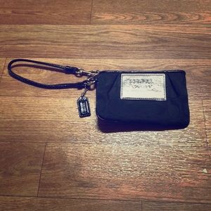 Black Coach Poppy Wristlet